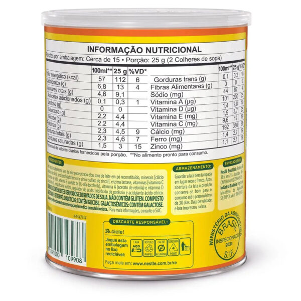 Ninho Composto Lácteo Zero Lactose Lata 380g - Image 3