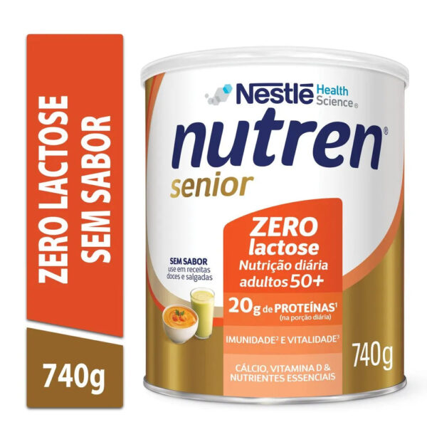Nutren Senior Complemento Alimentar Sem Sabor Zero Lactose 740g - Image 2
