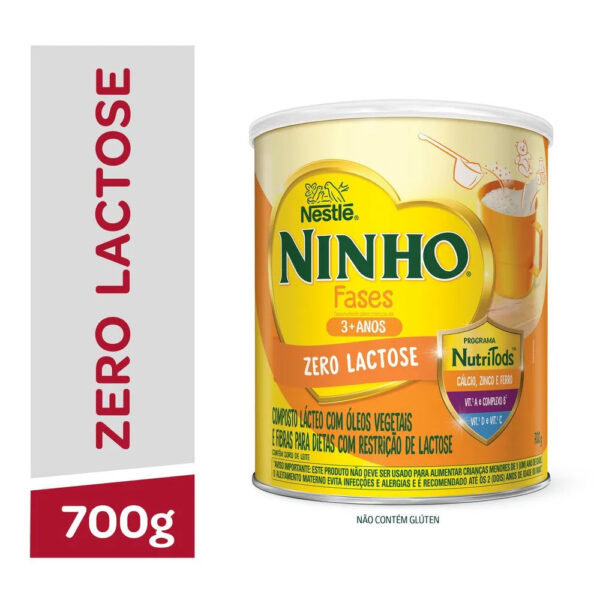 NINHO Fases 3+ Anos Zero Lactose 700g - Image 2