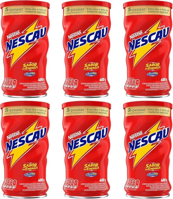 Kit Achocolatado em Pó Nescau 2.0 400g Pote 6un