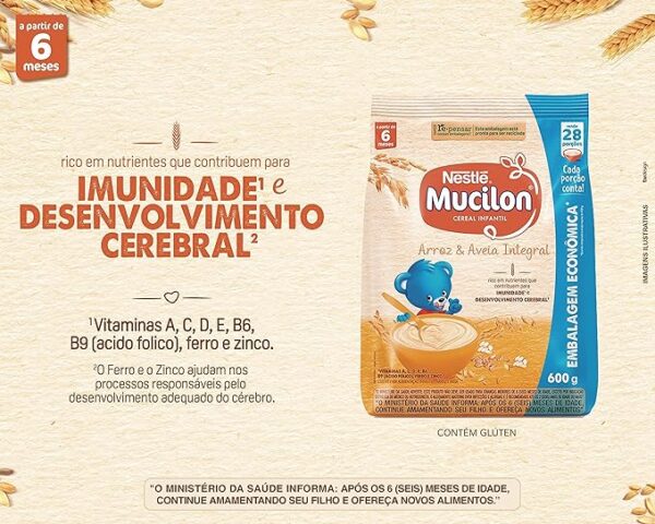 Mucilon Arroz e Aveia 600g - Image 3